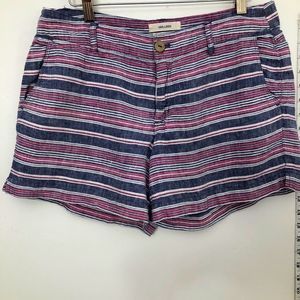 British Khaki Size 6 100% Linen Short!!